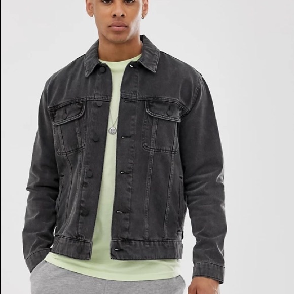 asos black jean jacket